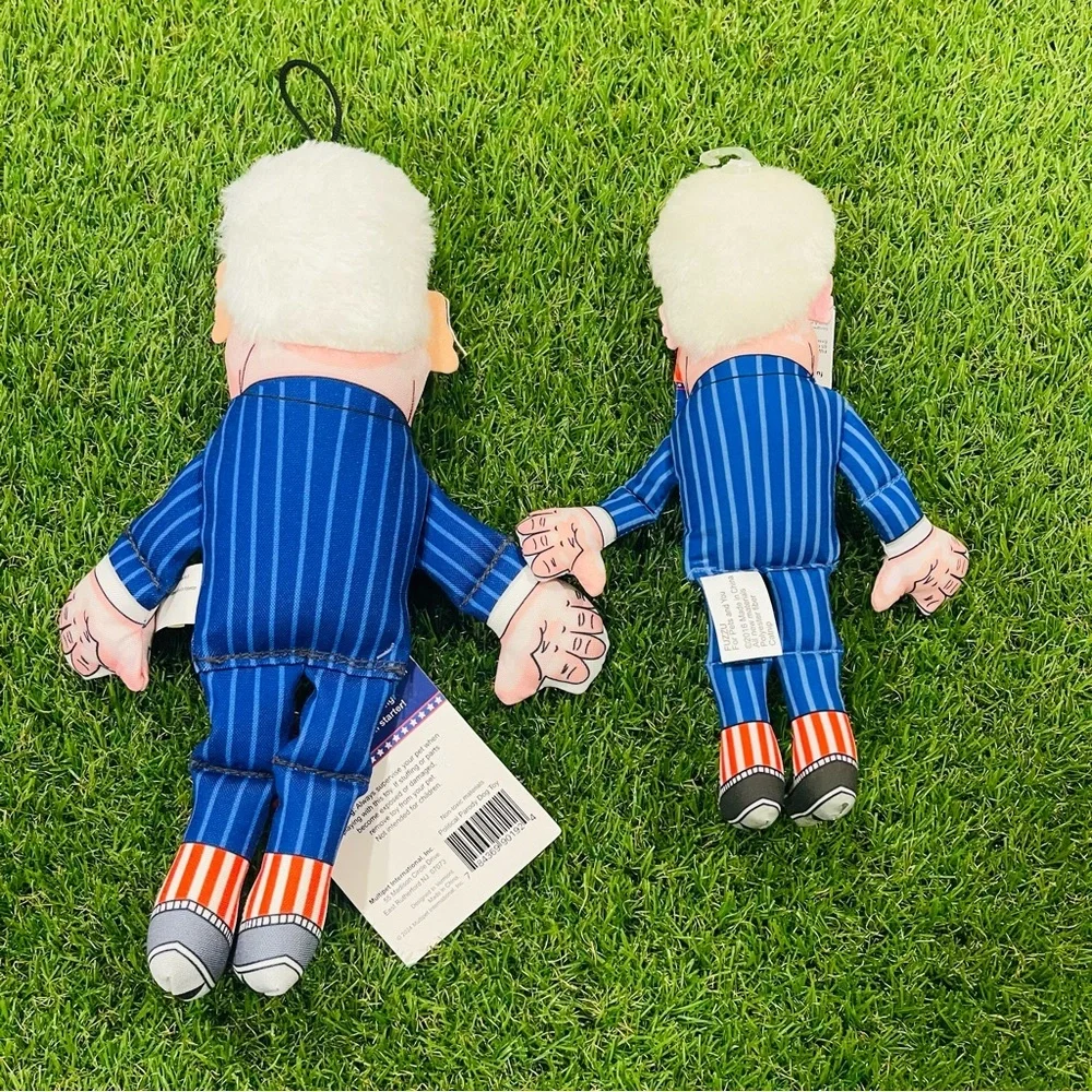 Blue Striped Political Figure Plush Toy